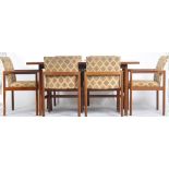 VANSON - MID CENTURY TEAK DINING TABLE AND SIX CHAIRS