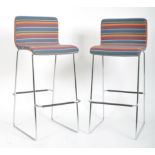 ORANGE BOX - PAIR OF CONTEMPORARY BAR STOOLS