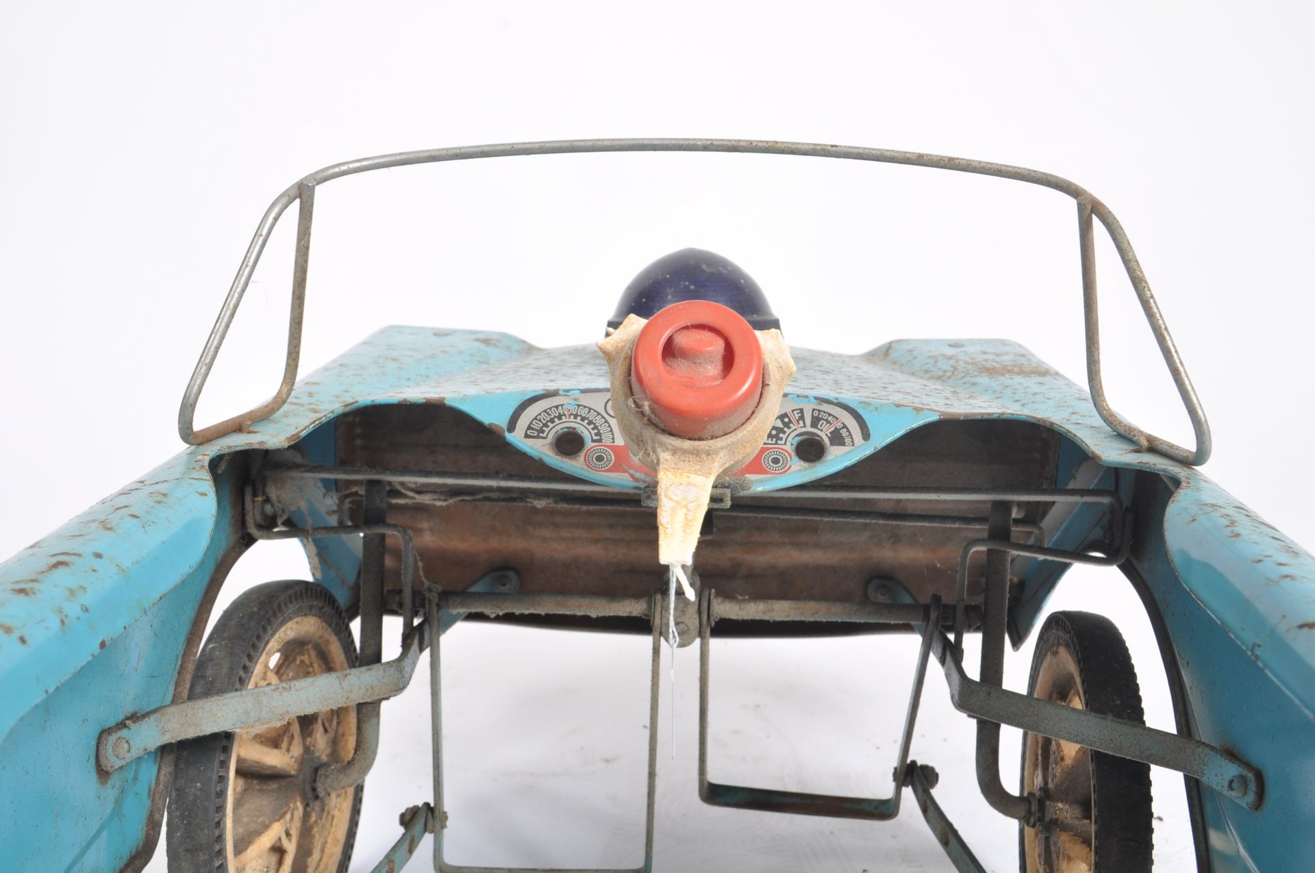 VINTAGE 20TH CENTURY TIN POLICE PATROL PEDAL CAR - Image 3 of 5