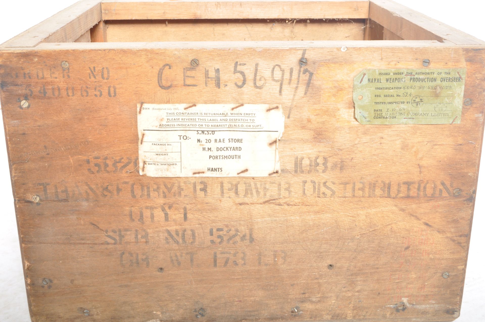 MARCONI COMPANY - MID CENTURY NAVAL WEAPONS TRUNK - Image 4 of 5