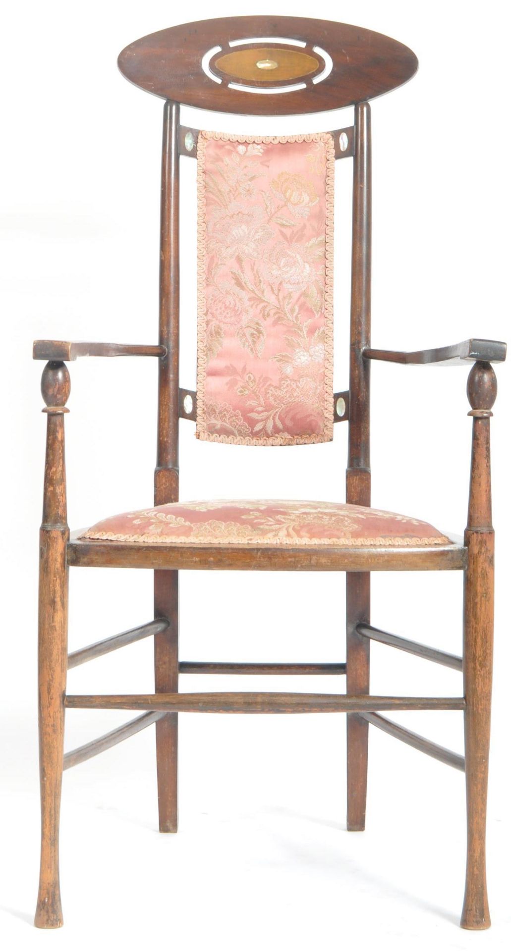 LATE 19TH CENTURY ART NOUVEAU LIBERTY'S MANNER CHAIR - Image 2 of 7