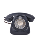 BLACK VINTAGE 1950s BAKELITE DESK TELEPHONE