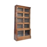 LATE 19TH CENTURY OAK FIVE SECTION STACKING BOOKCASE