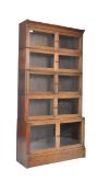 LATE 19TH CENTURY OAK FIVE SECTION STACKING BOOKCASE