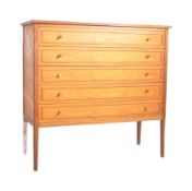 MID CENTURY DANISH INFLUENCED TEAK CHEST OF DRAWERS