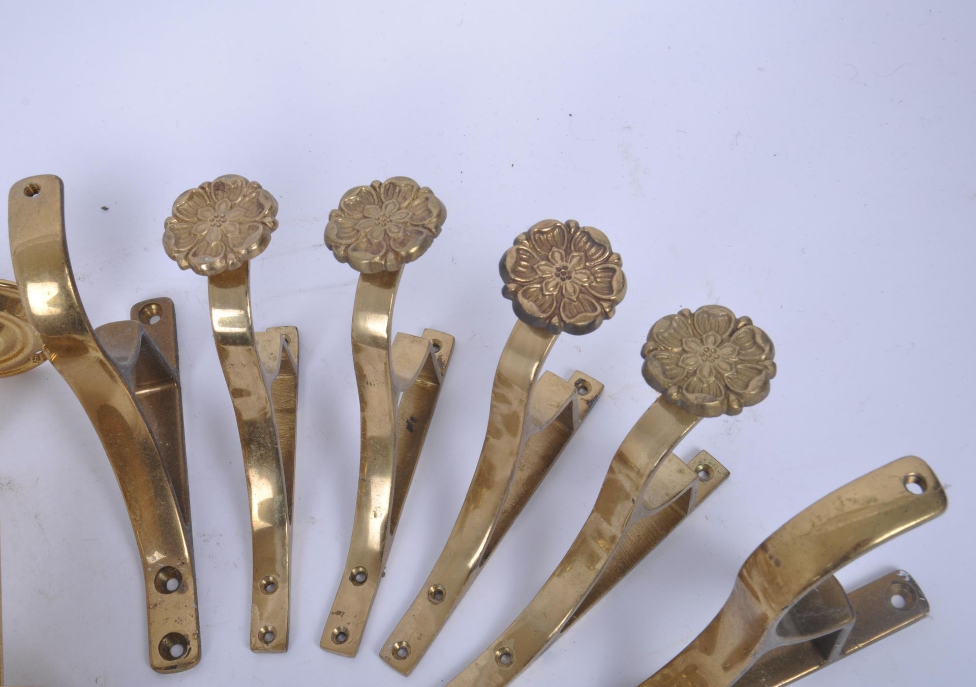 SELECTION OF 20TH CENTURY CURTAIN BRACKETS / TIE BACKS - Image 4 of 5