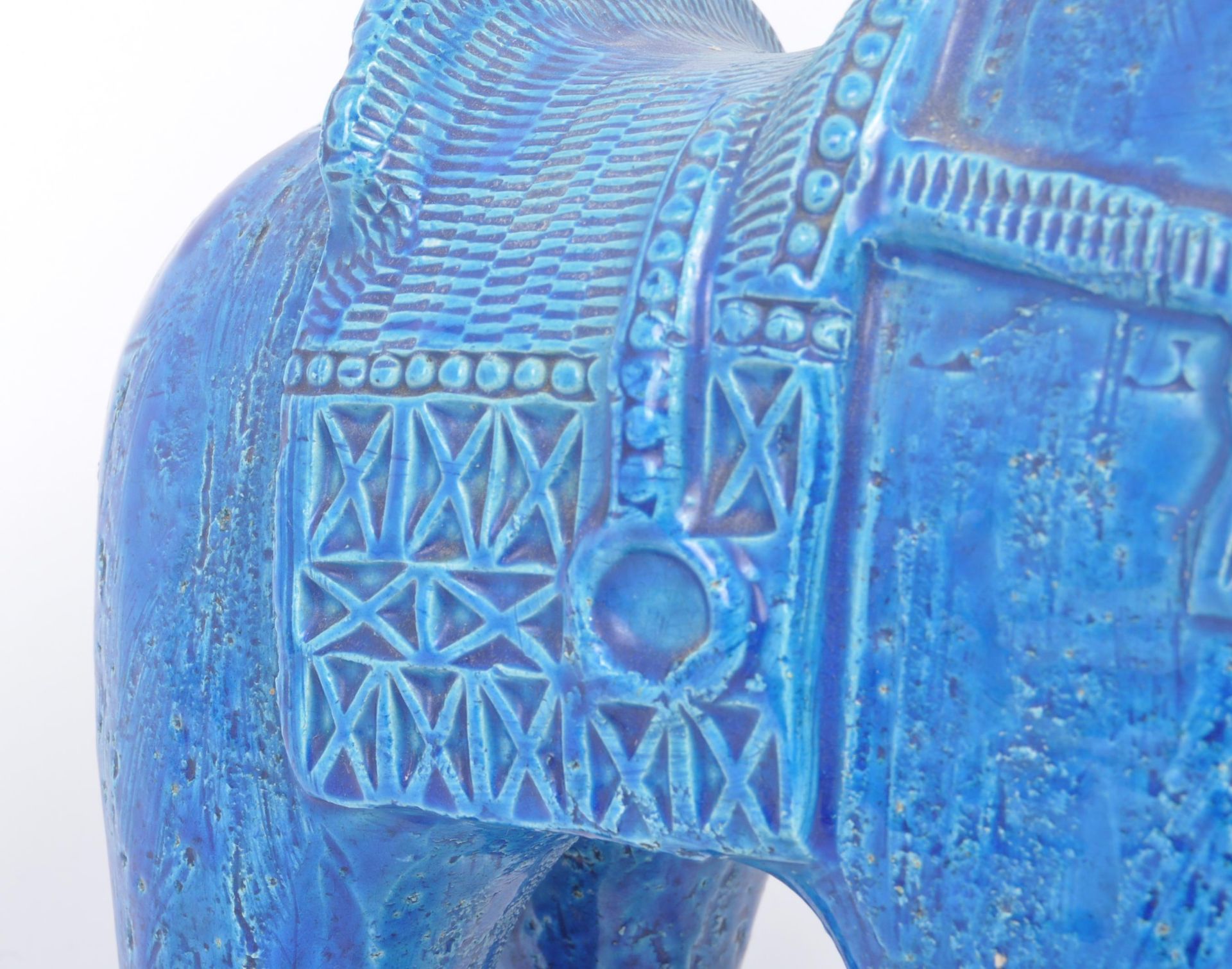 ALDO LONDI - BITOSSI - ITALIAN BLUE GLAZED ART POTTERY HORSE - Image 8 of 9