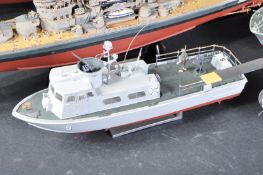 COLLECTION OF ASSORTED SCRATCH BUILT MILITARY MODEL BOATS