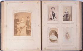 19TH CENTURY CDV PHOTOGRAPH ALBUM - QUEEN VICTORIA ETC