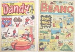 DANDY / BEANO - TWO CONTEMPORARY COMIC BOOK COVER ART