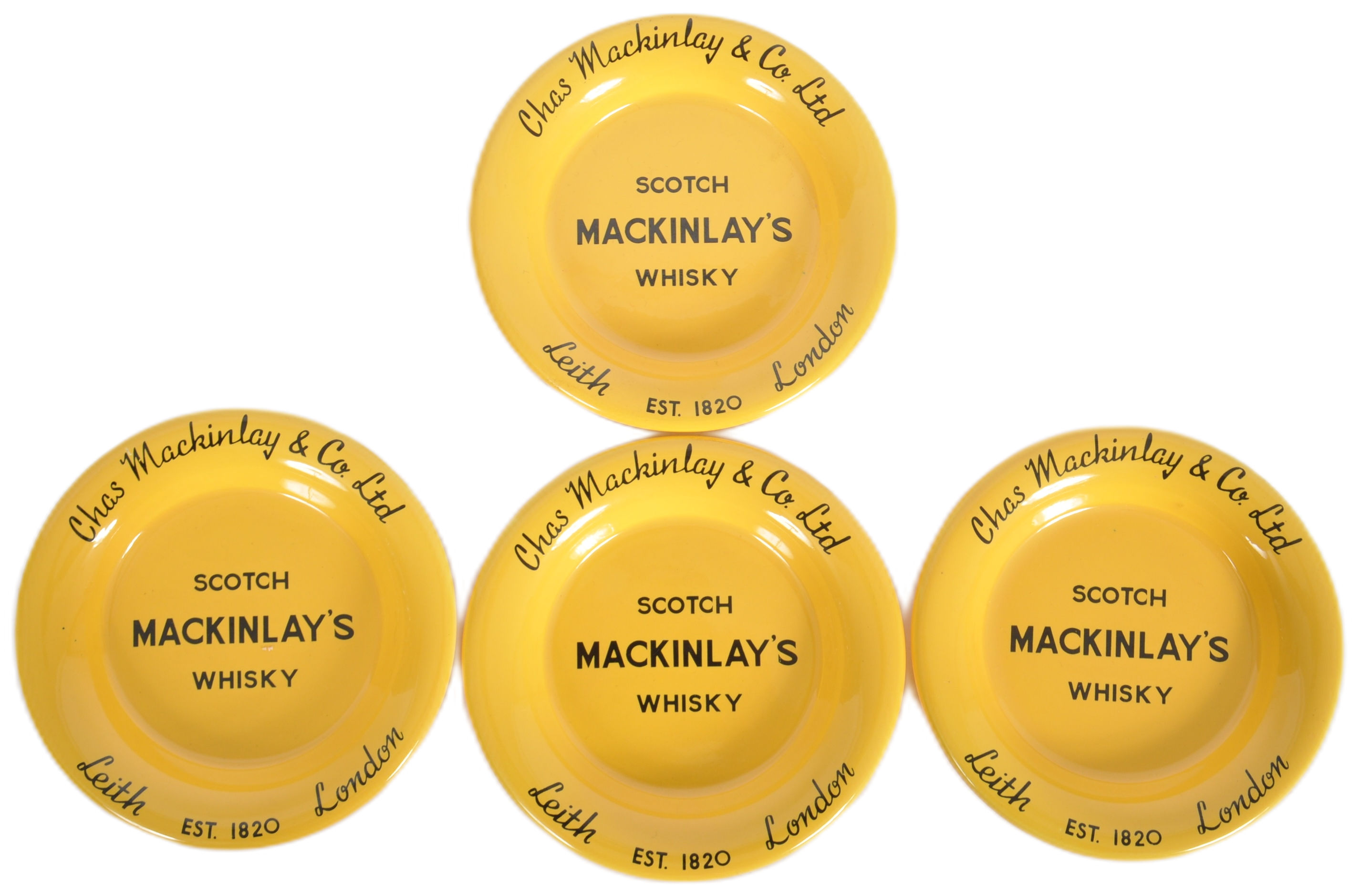MACKINLAY'S SCOTCH WHISKY - FOUR ADVERTISING DISHES