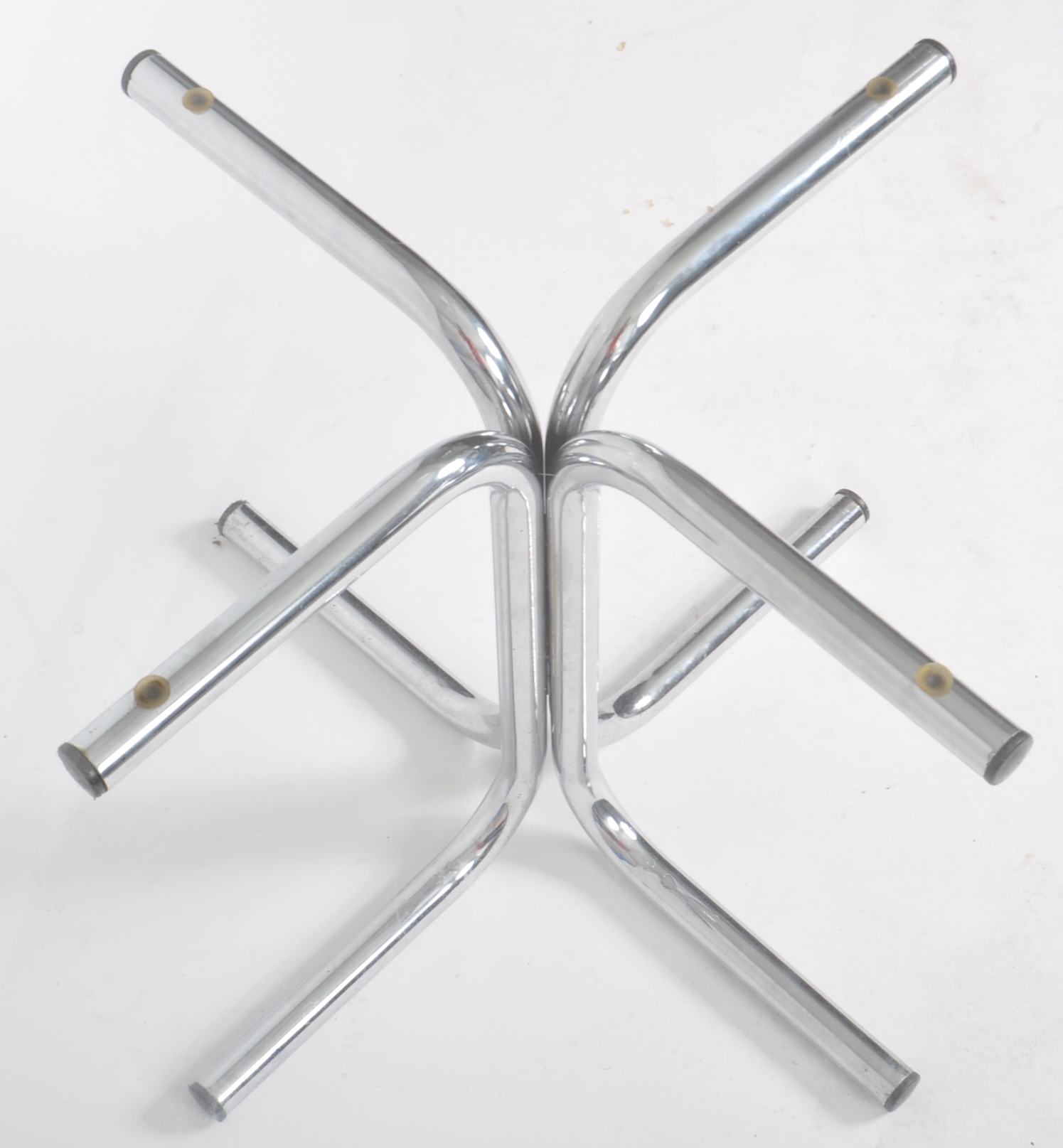 RETRO 20TH CENTURY 1980s CHROME AND GLASS COFFEE TABLE - Image 4 of 4