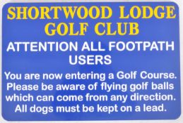 CONTEMPORARY SHORTWOOD LODGE GOLF CLUB SIGN