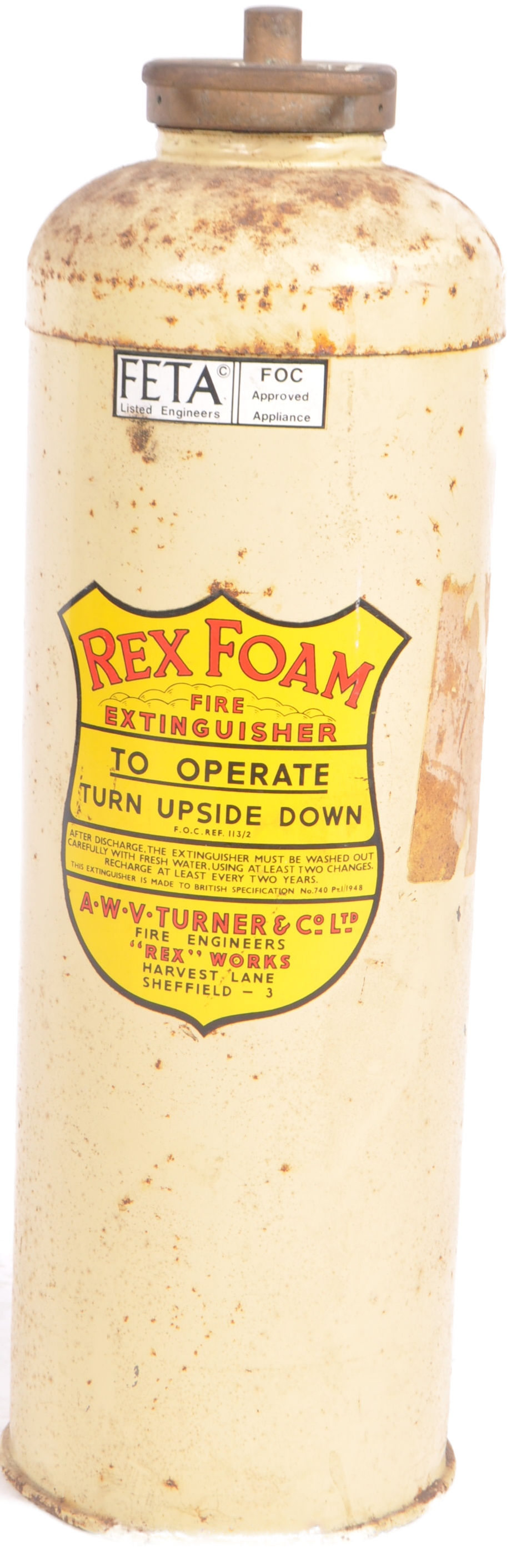 MID CENTURY REX FOAM FIRE EXTINGUISHER