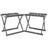 MATCHING PAIR OF CONTEMPORARY LUGGAGE RACK STANDS