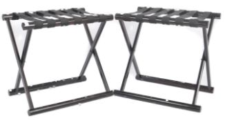 MATCHING PAIR OF CONTEMPORARY LUGGAGE RACK STANDS
