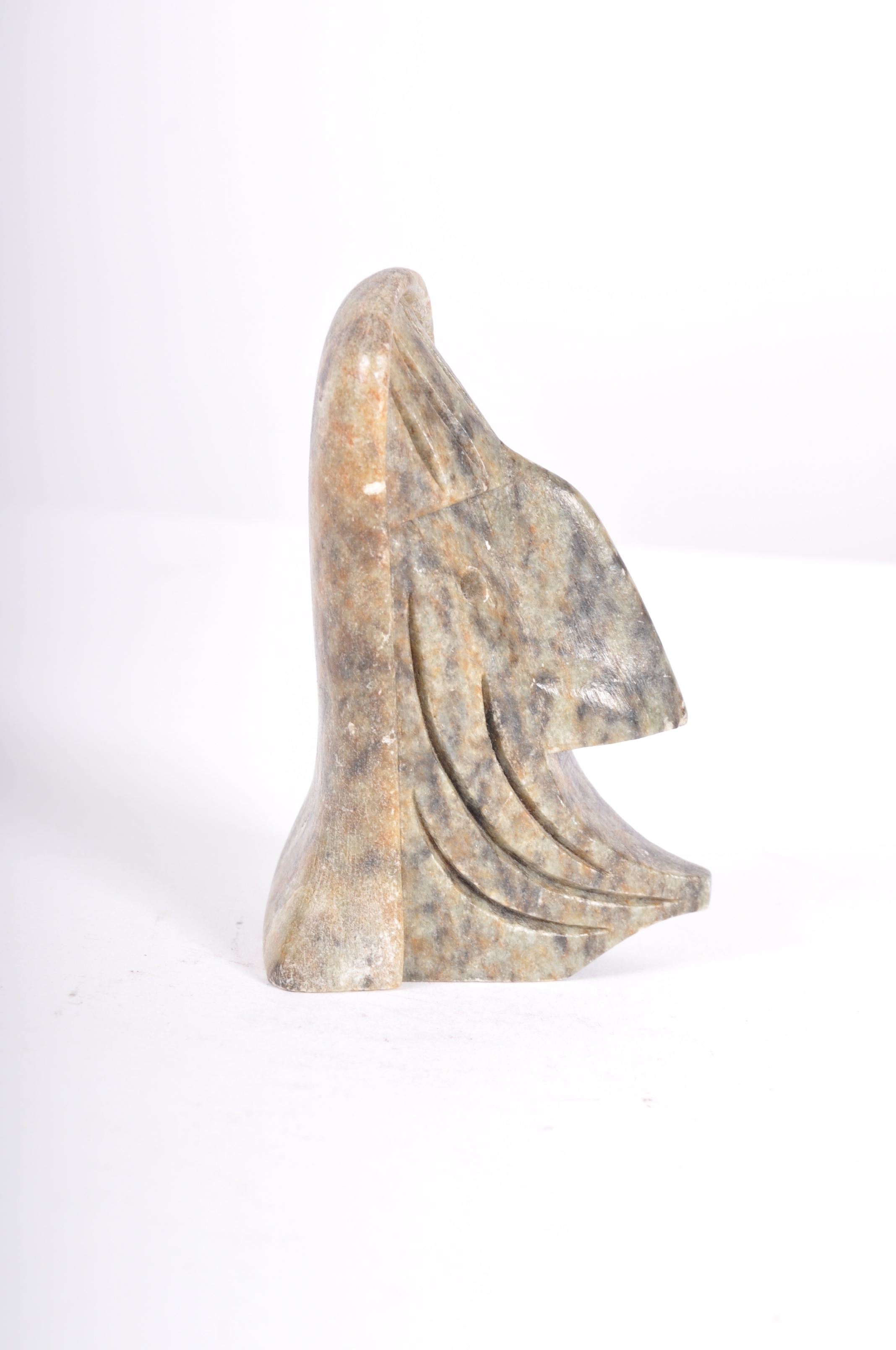 GEORGE HENRY - CONTEMPORARY SOAPSTONE FACE CARVING - Image 2 of 7