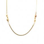 HALLMARKED 9CT GOLD FANCY LINK CHAIN NECKLACE