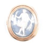 GEORGIAN GOLD & OYSTER SHELL CAMEO CLASP
