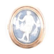 GEORGIAN GOLD & OYSTER SHELL CAMEO CLASP