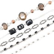 COLLECTION OF ASSORTED 925 SILVER STONE SET BRACELETS