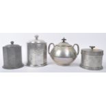 COLLECTION PEWTER ARTS & CRAFTS TOBACCO JARS - ALFRED DUNHILL