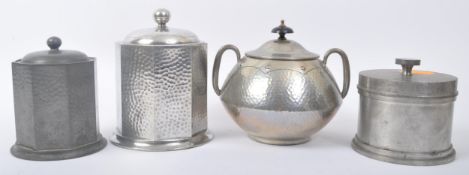 COLLECTION PEWTER ARTS & CRAFTS TOBACCO JARS - ALFRED DUNHILL