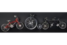 THREE VINTAGE METAL & PLASTIC BICYCLES MODELS / MINIATURES