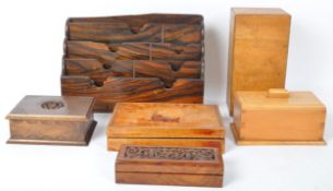 VINTAGE WOODEN INLAID JEWELLERY / CIGARETTE BOXES & MORE