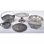 COLLECTION OF 19TH CENTURY & LATER PEWTER