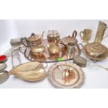 LARGE ASSORTMENT OF VICTORIAN & LATER SILVER PLATED ITEMS