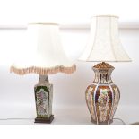 PAIR OF VINTAGE CHINESE CERAMIC TABLE LAMPS