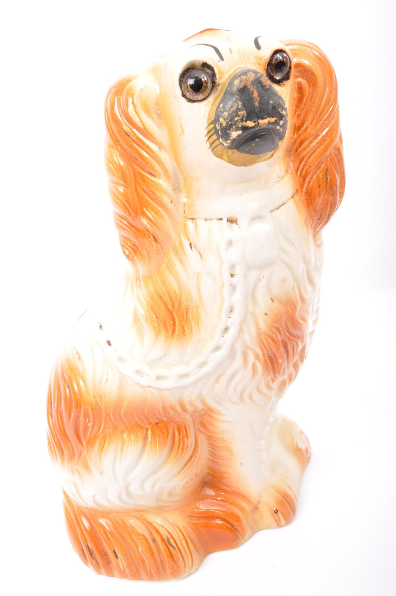 PAIR OF VICTORIAN STAFFORDSHIRE CERAMIC DOGS - Image 2 of 5