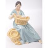 VINTAGE ROYAL DOULTON 'THE BASKET WEAVER' BONE CHINA FIGURE