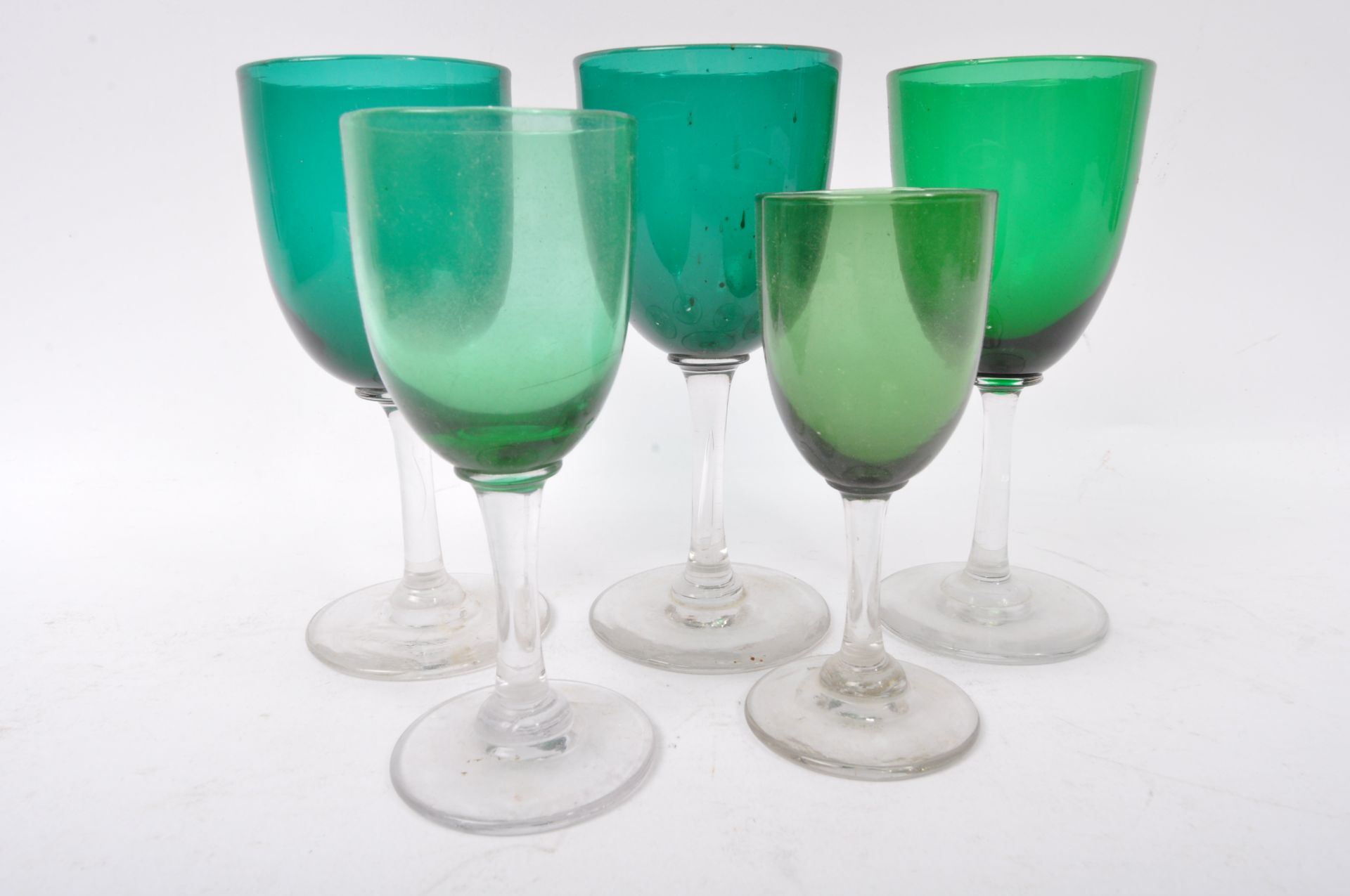 COLLECTION OF 19TH CENTURY GEORGE III BRISTOL GREEN GLASS - Image 5 of 5