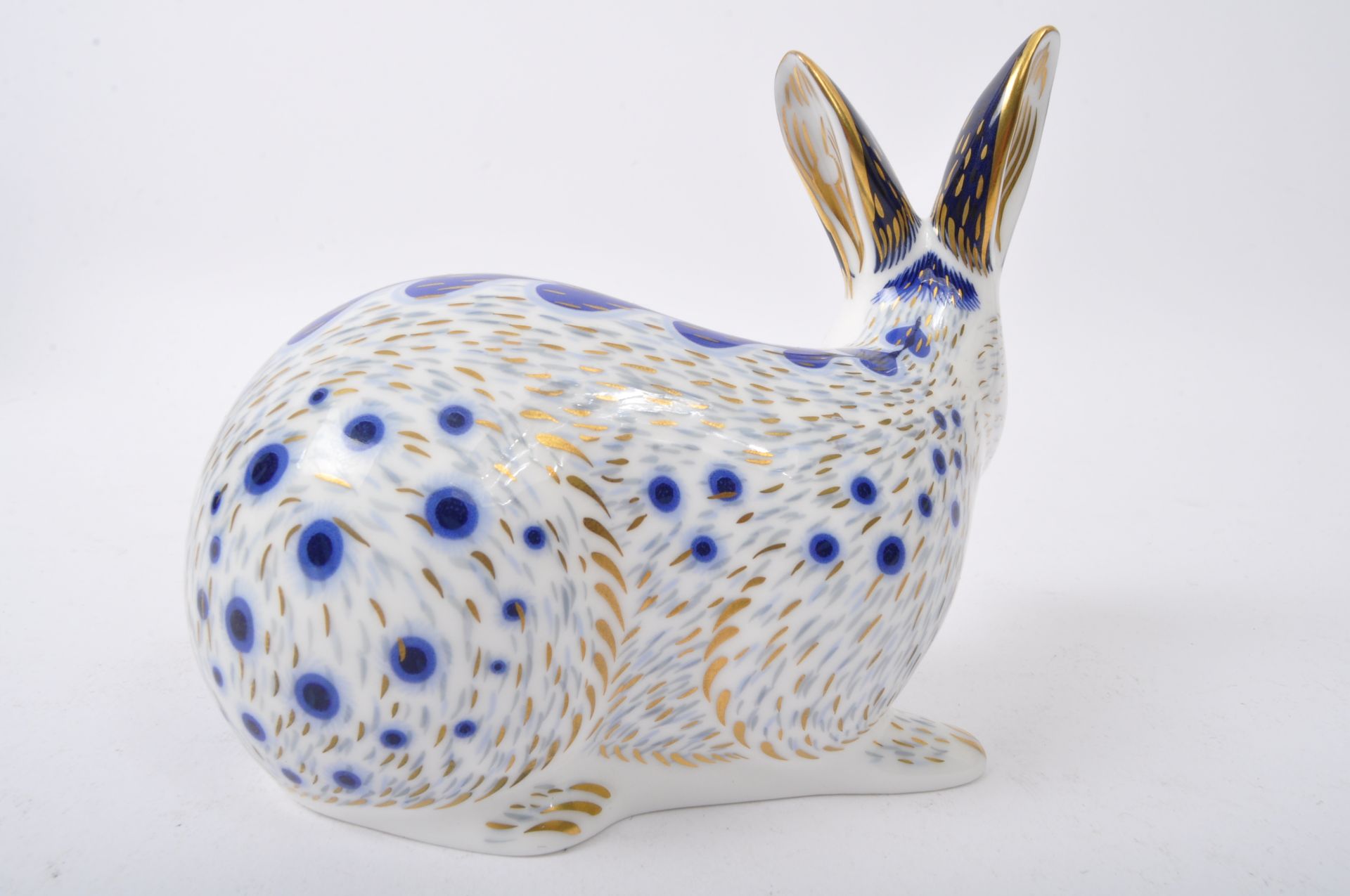 ROYAL CROWN DERBY - 'OLD ENGLISH BLUE RABBIT' PAPERWEIGHT - Image 3 of 5