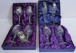 NOS ROYAL SCOT CRYSTAL NOS HAND CUT DRINKING GLASSES