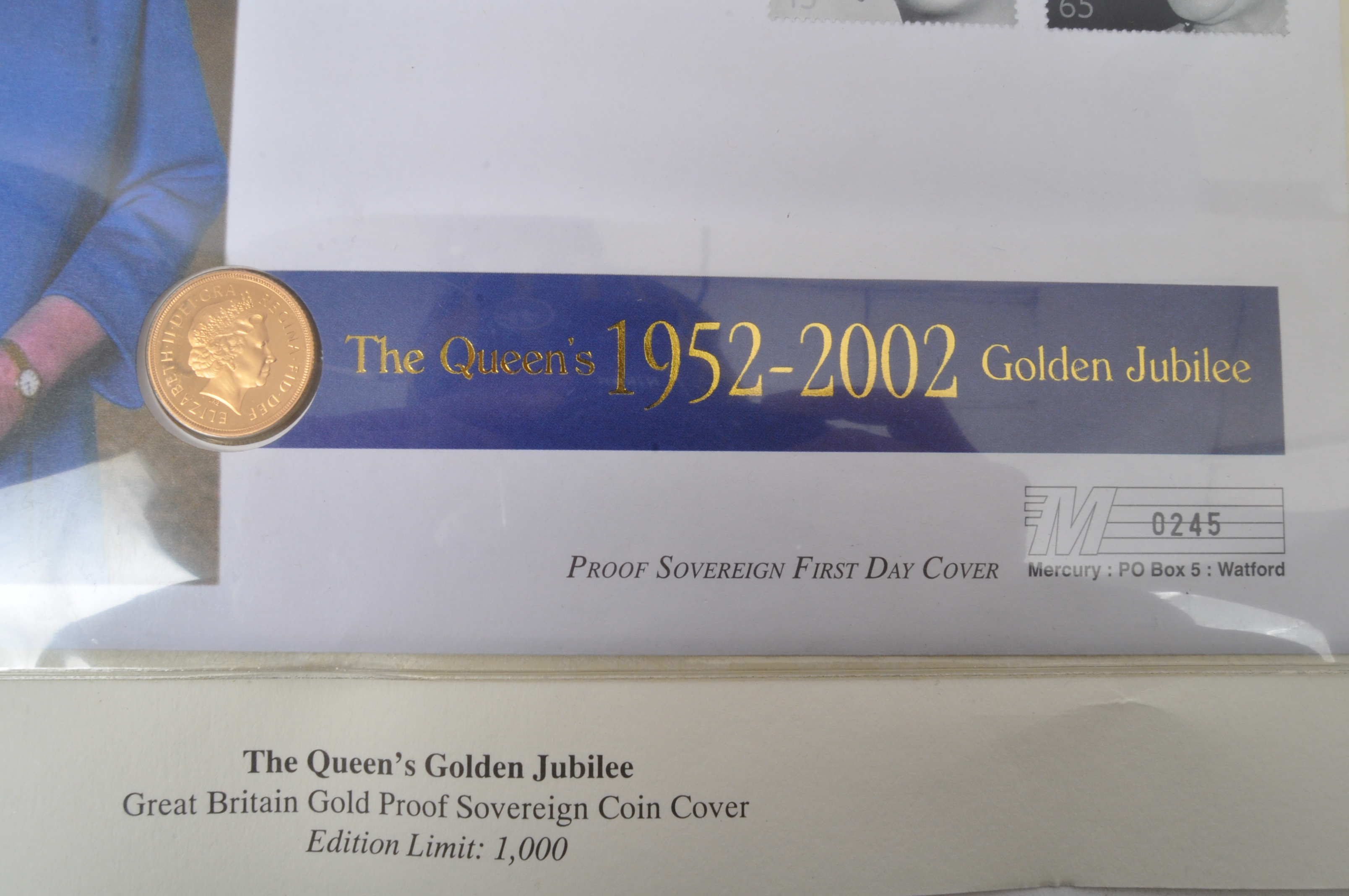 LIMITED EDITION QUEENS JUBILEE PROOF 22CT GOLD SOVEREIGN - Image 3 of 5