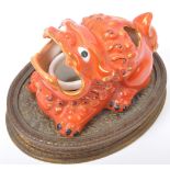 19TH CENTURY CHINESE ORIENTAL PORCELAIN DRAGON INCENSE BURNER