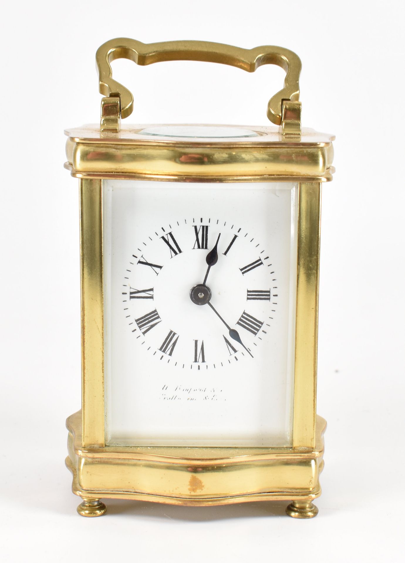 20TH CENTURY BRASS CARRIAGE CLOCK