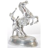 ART DECO CHROME PLATED MARLEY HORSE GROUP