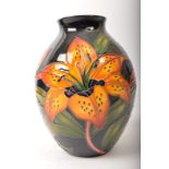 THE TIGRIS LILIES - MOORCROFT POTTERY - BRITISH MODERN DESIGN