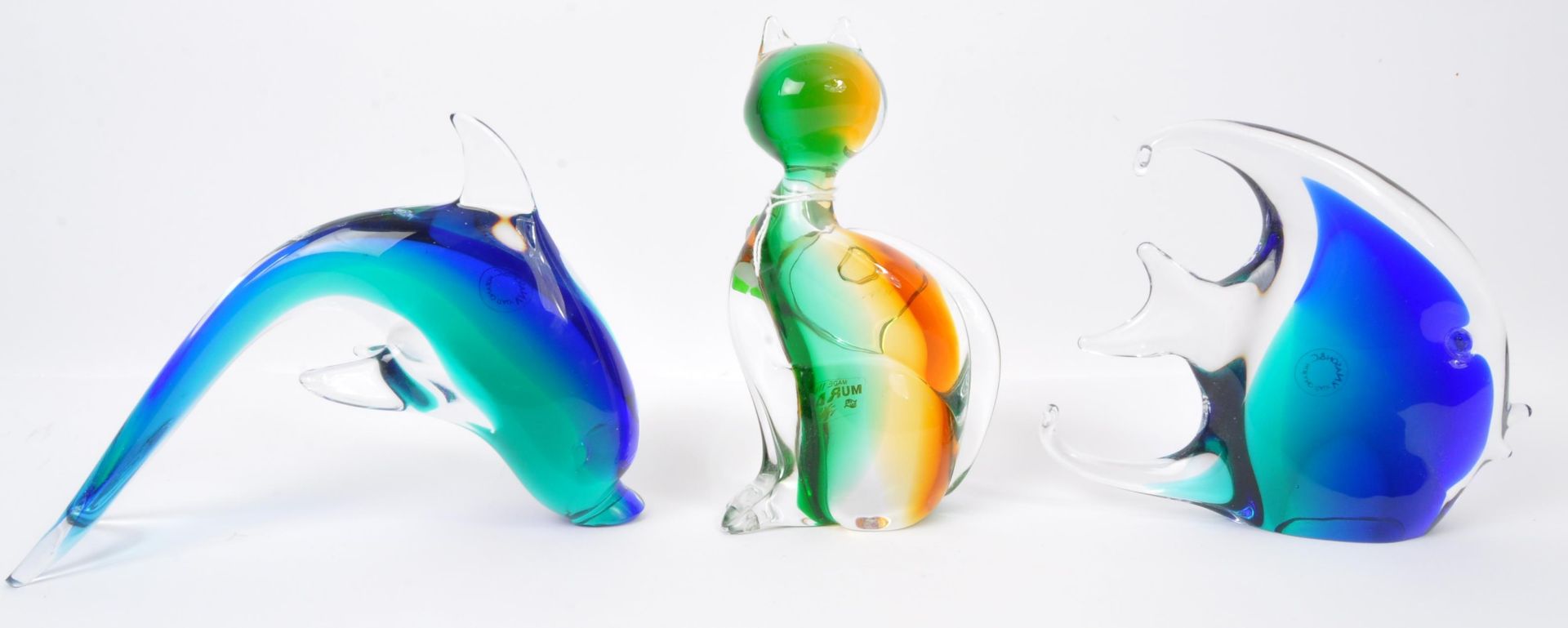 THREE MID CENTURY MURANO STUDIO ART GLASS FIGURES - Image 2 of 5