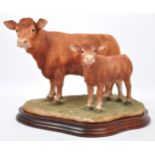 NOS BORDER FINE ARTS LISMOUSIN COW & CALF FIGURE