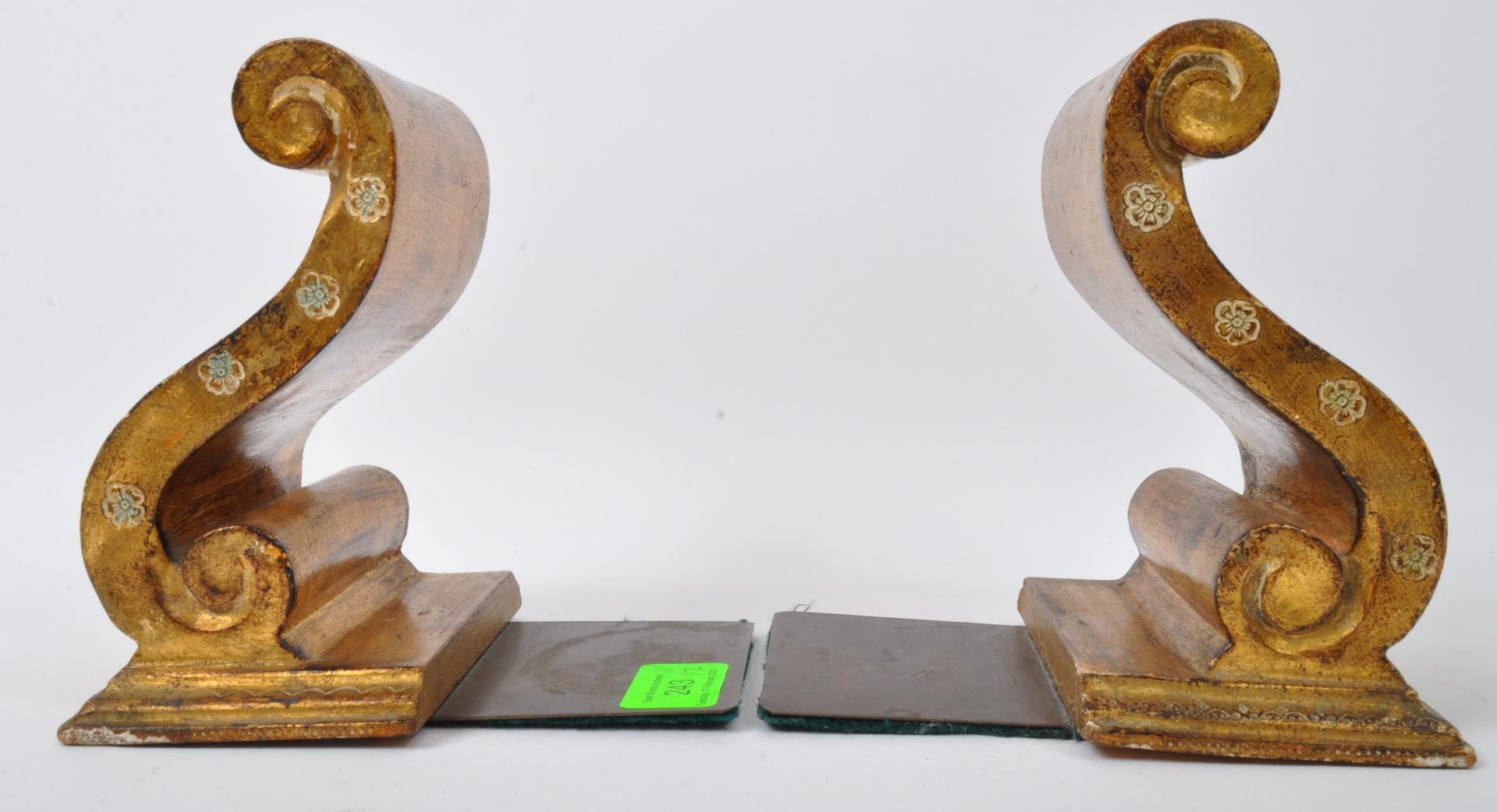 PAIR OF VINTAGE ITALIAN GILDED BOOKDENDS - Image 4 of 5