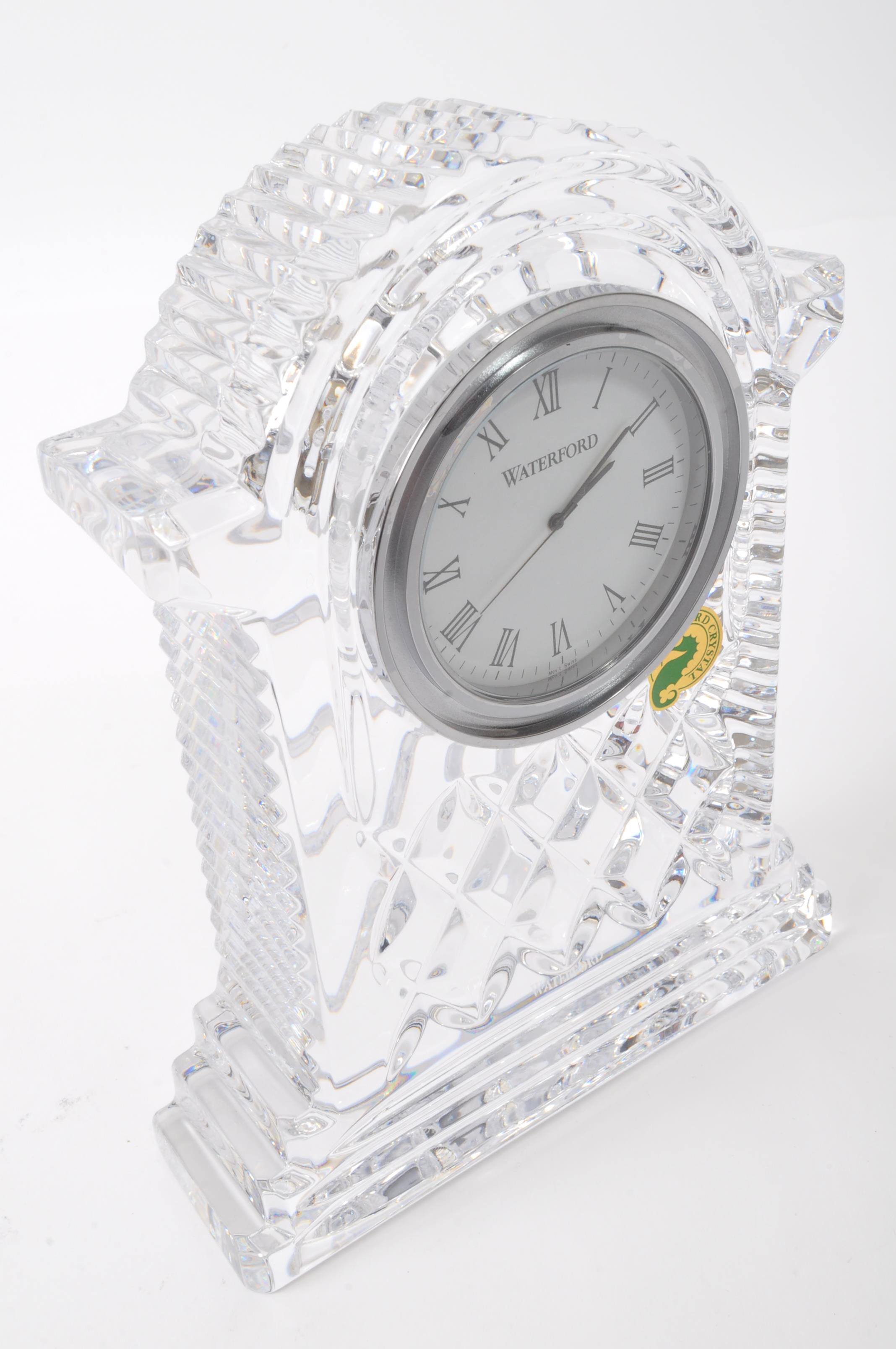 WATERFORD CRYSTAL GLASS NOS MANTEL CLOCK - Image 6 of 6