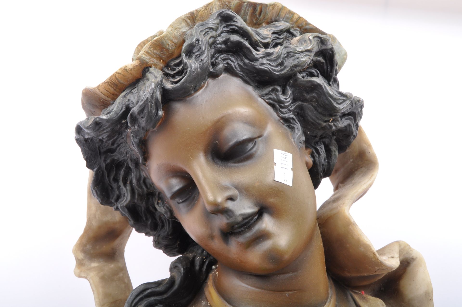 LARGE 20TH CENTURY RESIN FIGURAL BUST - Image 3 of 5
