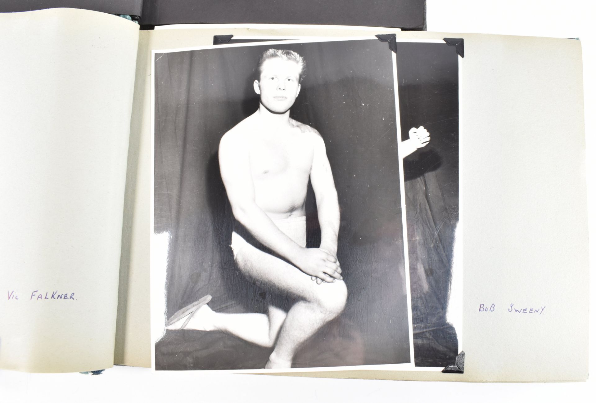 WRESTLING - TWO MID-CENTURY PHOTOGRAPH ALBUMS - Image 3 of 6