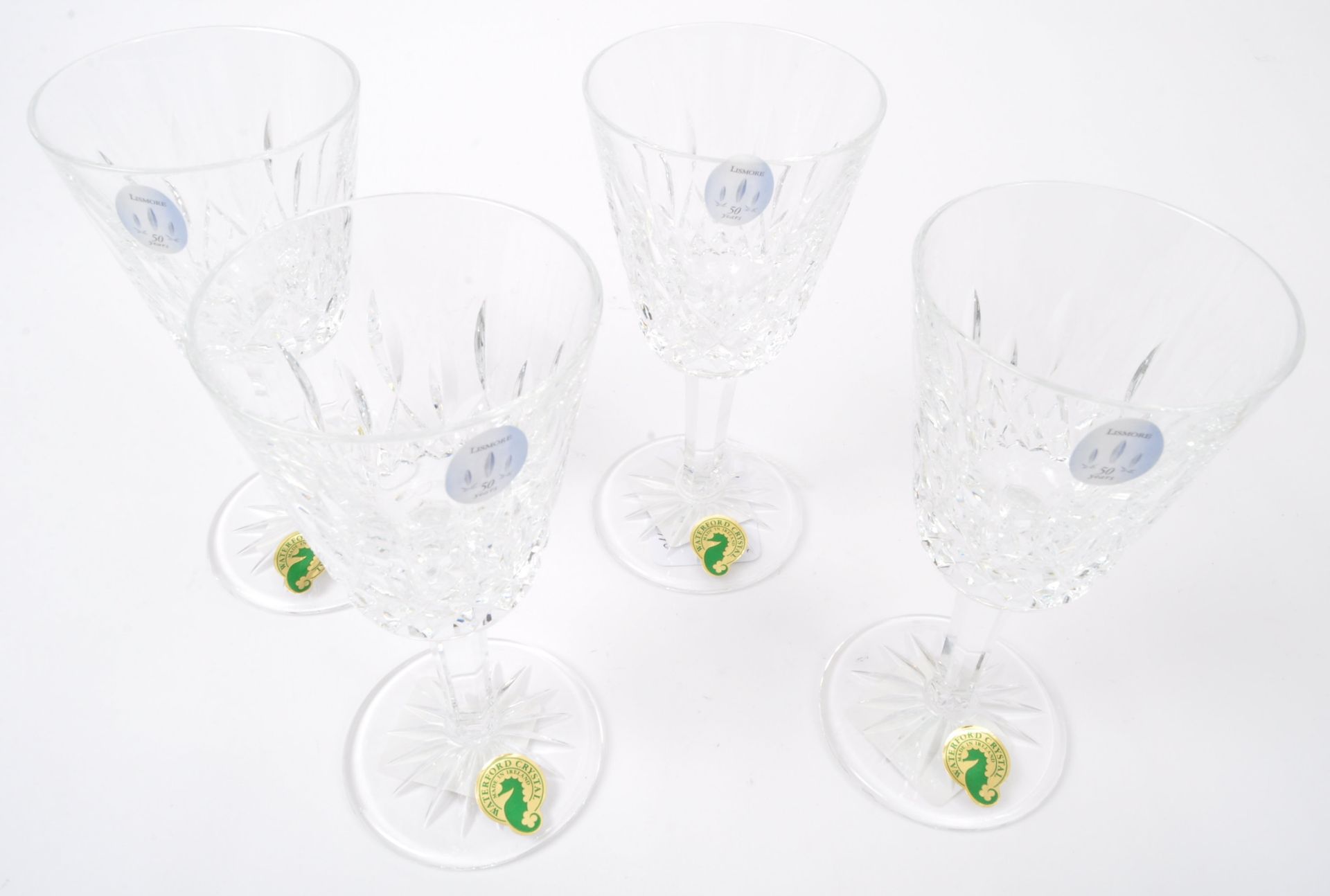 WATERFORD CRYSTAL GLASS NOS WINE GLASSES - Image 2 of 5