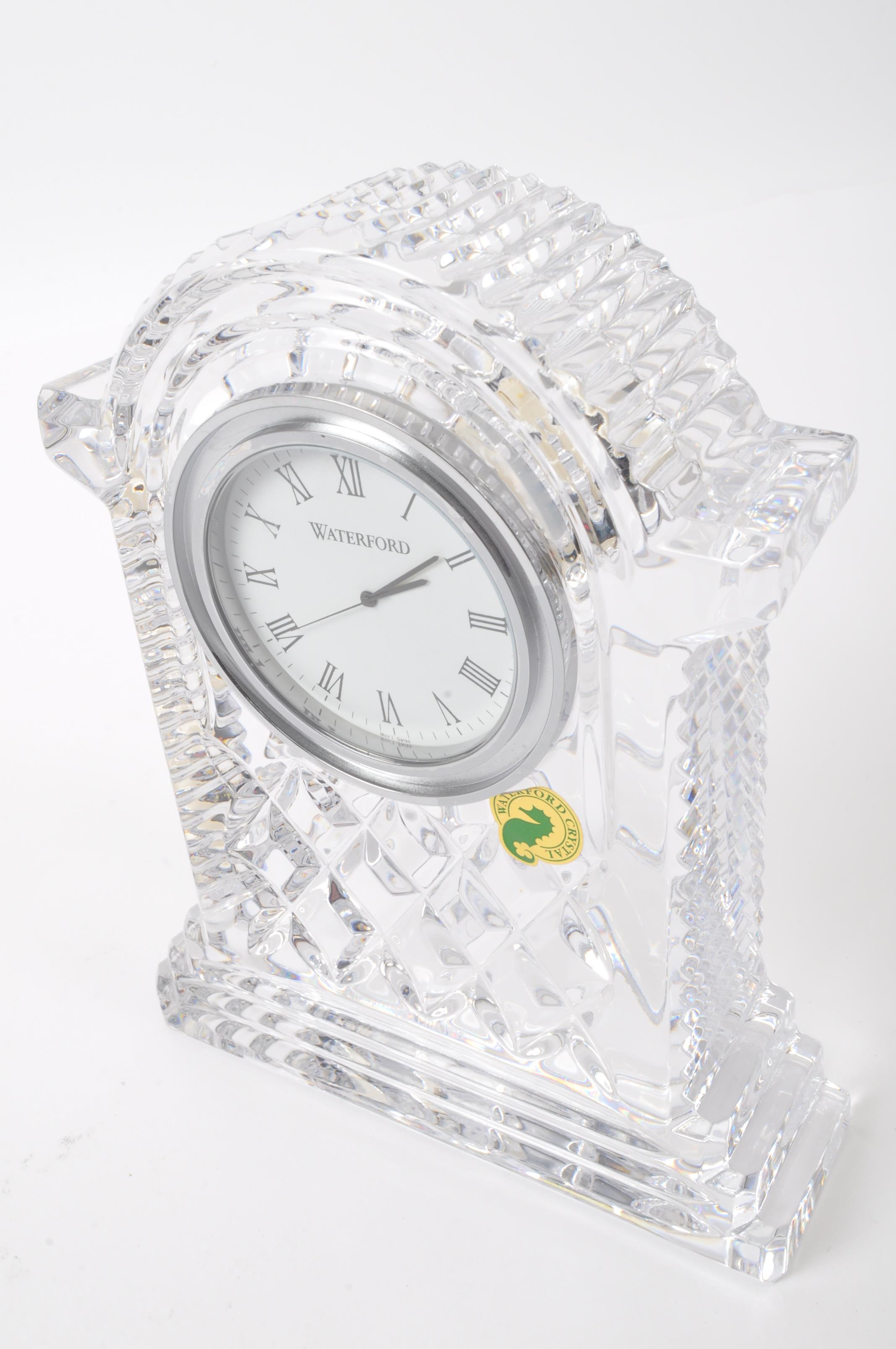 WATERFORD CRYSTAL GLASS NOS MANTEL CLOCK - Image 2 of 6